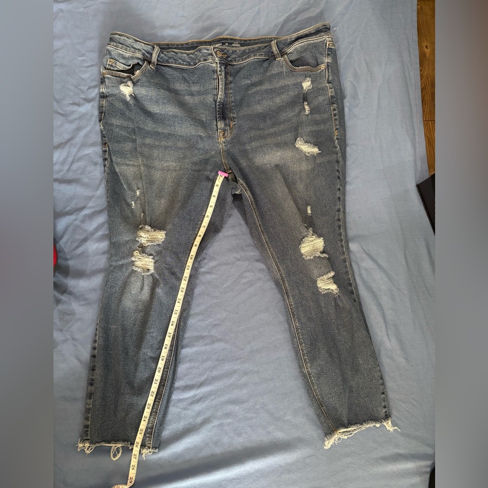 NWOT Old Navy Dark Blue Distressed Ankle Jeans, Rockstar Super Skinny. 2 for $8